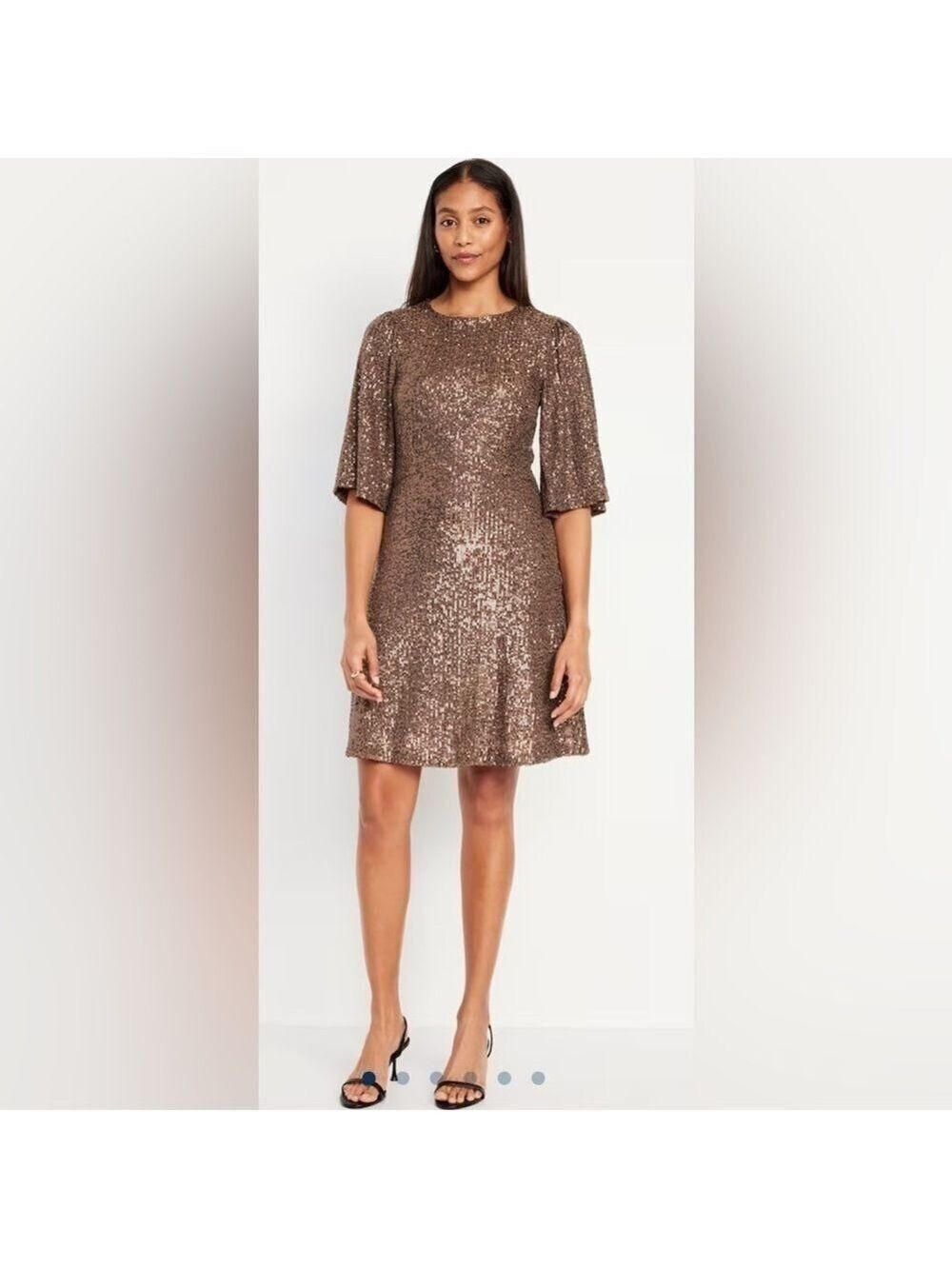 Old Navy Sequin NYE New Year’s Eve Holiday Formal Event Party Mini Dress L Tall